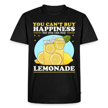 Douche de limonade | Cadeau de limonade au citron - T-shirt Premium bio Homme - noir - Devant - Nico (187cm)