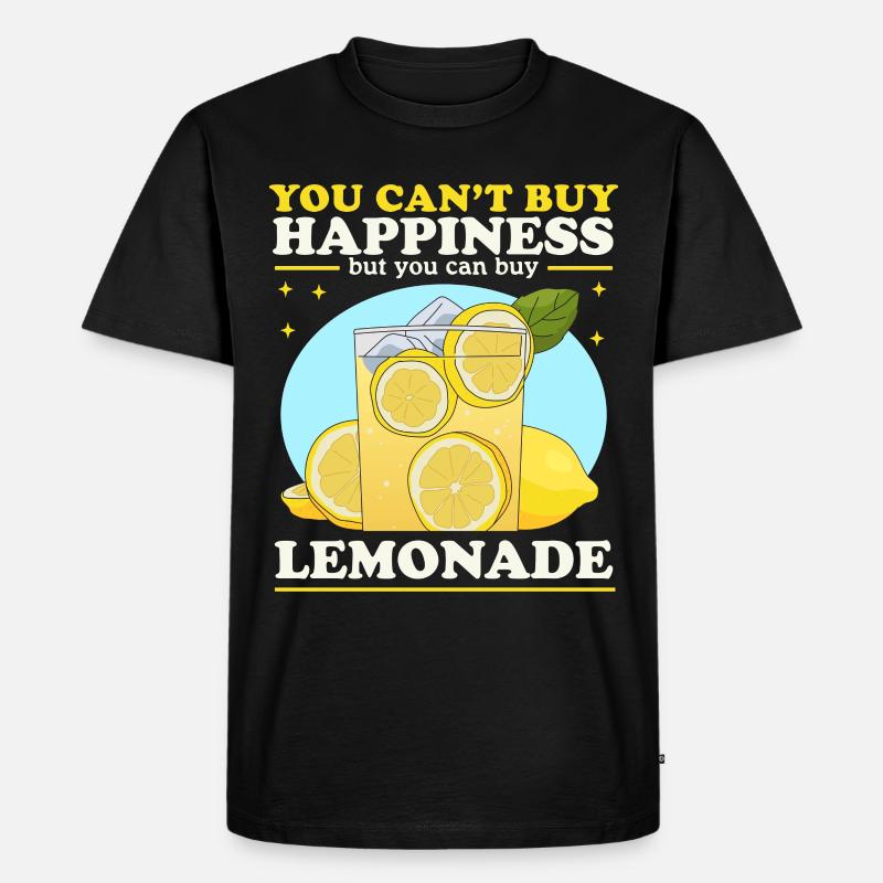 Limonade Brause | Zitronen Limonade Geschenk - Männer Premium Bio T-Shirt - Schwarz