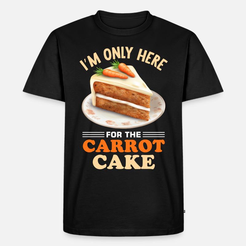 Witziger Karottenkuchen Spruch - Männer Premium Bio T-Shirt - Schwarz