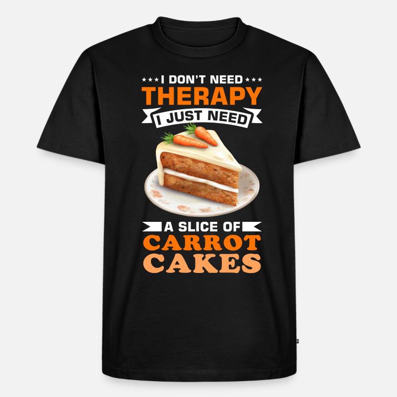 Witziger Karottenkuchen Spruch - Männer Premium Bio T-Shirt - Schwarz