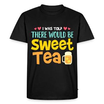 Thé sucré - T-shirt Premium bio Homme - noir - Devant - Nico (187cm)