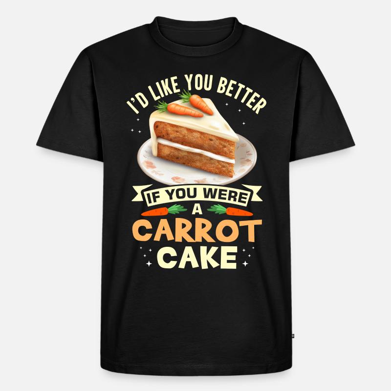 Witziger Karottenkuchen Spruch - Männer Premium Bio T-Shirt - Schwarz