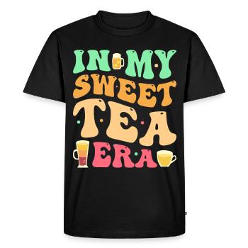 Thé sucré - T-shirt Premium bio Homme - noir - Devant - Nico (187cm)