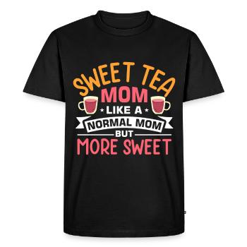 Thé sucré - T-shirt Premium bio Homme - noir - Devant - Nico (187cm)