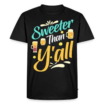 Thé sucré - T-shirt Premium bio Homme - noir - Devant - Nico (187cm)