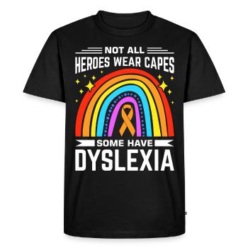 Dyslexia Dyslexia Dyslexia Dyslexic - Men's Premium Organic T-Shirt - black - Front - Nico (187cm)