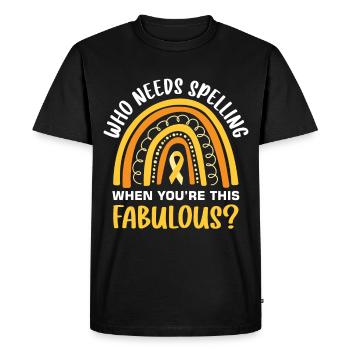 Dyslexia Dyslexia Dyslexia Dyslexic - Men's Premium Organic T-Shirt - black - Front - Nico (187cm)