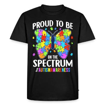Autisme Autiste Autiste - T-shirt Premium bio Homme - noir - Devant - Nico (187cm)