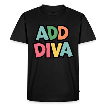 Attention Deficit Hyperactivity Disorder ADD - Men's Premium Organic T-Shirt - black - Front - Nico (187cm)