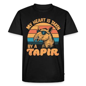 Funny Tapir Saying - Men's Premium Organic T-Shirt - black - Front - Nico (187cm)