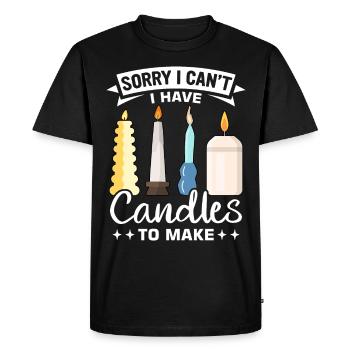 Drôle de fabricant de bougies Candle Maker Saying - T-shirt Premium bio Homme - noir - Devant - Nico (187cm)