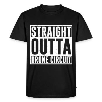 Funny FPV Drone Saying for Drone Pilot - Men's Premium Organic T-Shirt - black - Front - Nico (187cm)