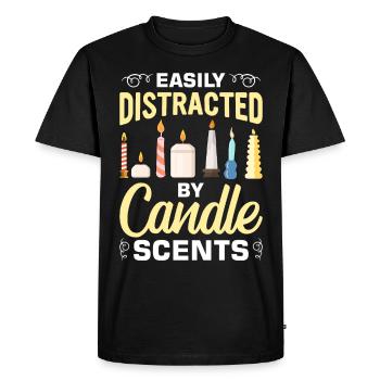 Drôle de fabricant de bougies Candle Maker Saying - T-shirt Premium bio Homme - noir - Devant - Nico (187cm)