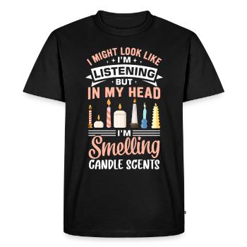 Drôle de fabricant de bougies Candle Maker Saying - T-shirt Premium bio Homme - noir - Devant - Nico (187cm)