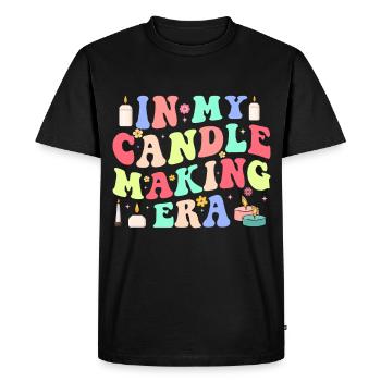 Drôle de fabricant de bougies Candle Maker Saying - T-shirt Premium bio Homme - noir - Devant - Nico (187cm)