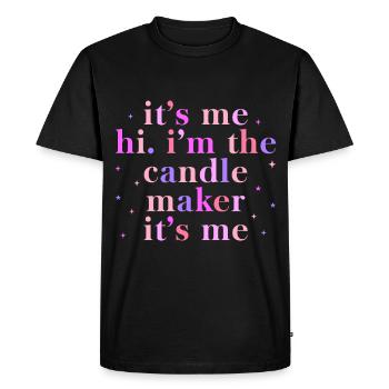 Drôle de fabricant de bougies Candle Maker Saying - T-shirt Premium bio Homme - noir - Devant - Nico (187cm)