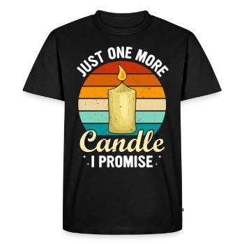 Drôle de fabricant de bougies Candle Maker Saying - T-shirt Premium bio Homme - noir - Devant - Nico (187cm)