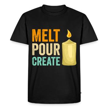 Drôle de fabricant de bougies Candle Maker Saying - T-shirt Premium bio Homme - noir - Devant - Nico (187cm)