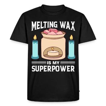 Drôle de fabricant de bougies Candle Maker Saying - T-shirt Premium bio Homme - noir - Devant - Nico (187cm)
