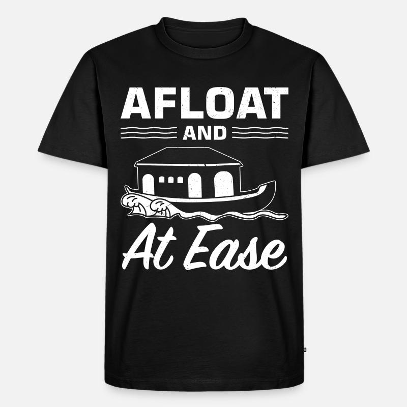 Witziger Hausboot Spruch - Männer Premium Bio T-Shirt - Schwarz