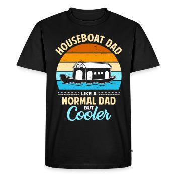 Funny Houseboat Saying - Men's Premium Organic T-Shirt - black - Front - Nico (187cm)