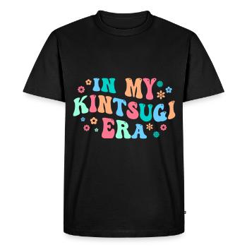 Conception japonaise de réparation de l’or Kintsukuroi - T-shirt Premium bio Homme - noir - Devant - Nico (187cm)
