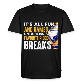 Conception japonaise de réparation de l’or Kintsukuroi - T-shirt Premium bio Homme - noir - Devant - Nico (187cm)