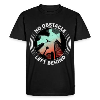 Funny parkour saying - Men's Premium Organic T-Shirt - black - Front - Nico (187cm)