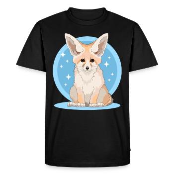 Fennec Renard du désert Cadeaux - T-shirt Premium bio Homme - noir - Devant - Nico (187cm)