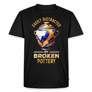 Conception japonaise de réparation de l’or Kintsukuroi - T-shirt Premium bio Homme - noir - Devant - Nico (187cm)