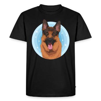 Cadeau Berger Allemand - T-shirt Premium bio Homme - noir - Devant - Nico (187cm)