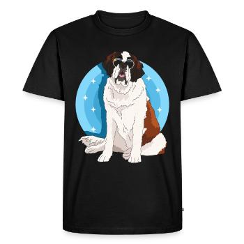 Saint Bernard Dog St. Bernard Dog Gift - Men's Premium Organic T-Shirt - black - Front - Nico (187cm)