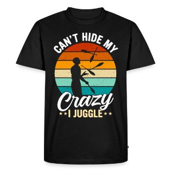 Funny juggling saying - Men's Premium Organic T-Shirt - black - Front - Nico (187cm)