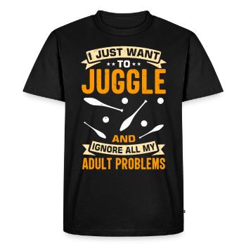Funny juggling saying - Men's Premium Organic T-Shirt - black - Front - Nico (187cm)