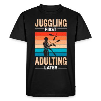 Funny juggling saying - Men's Premium Organic T-Shirt - black - Front - Nico (187cm)