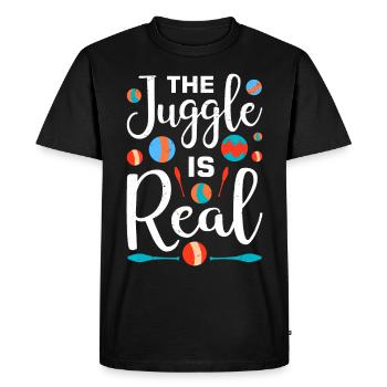 Funny juggling saying - Men's Premium Organic T-Shirt - black - Front - Nico (187cm)