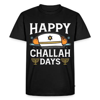 Drôle de dicton Challah pour Shabbat - T-shirt Premium bio Homme - noir - Devant - Nico (187cm)