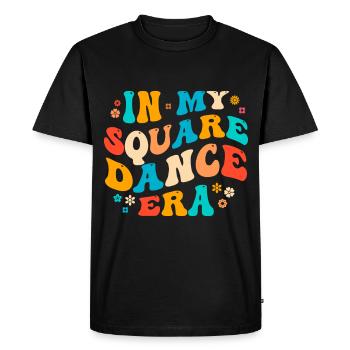 Funny Square Dance Saying - Men's Premium Organic T-Shirt - black - Front - Nico (187cm)