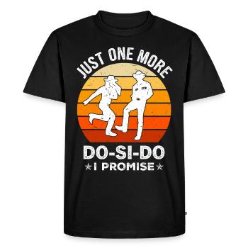 Funny Square Dance Saying - Men's Premium Organic T-Shirt - black - Front - Nico (187cm)