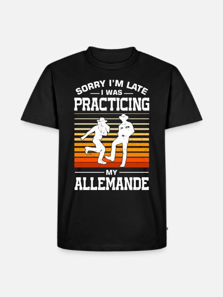 Funny Square Dance Saying - Men's Premium Organic T-Shirt - black