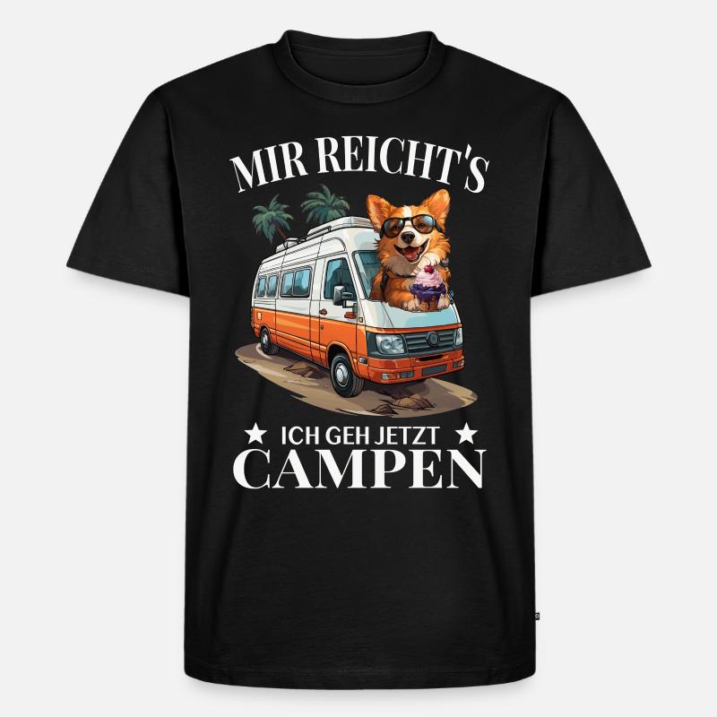Camping - Männer Premium Bio T-Shirt - Schwarz