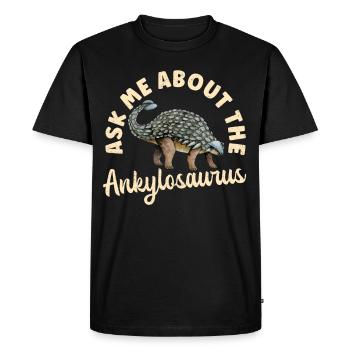 Ankylosaurus dinosaure Ankylosaure cadeau - T-shirt Premium bio Homme - noir - Devant - Nico (187cm)