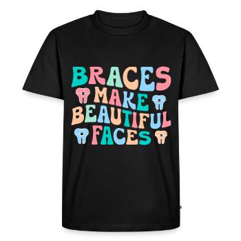 Braces orthodontist - Men's Premium Organic T-Shirt - black - Front - Nico (187cm)