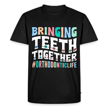 Braces orthodontist - Men's Premium Organic T-Shirt - black - Front - Nico (187cm)