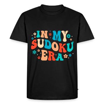Funny Sudoku Saying - Men's Premium Organic T-Shirt - black - Front - Nico (187cm)