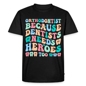 Braces orthodontist - Men's Premium Organic T-Shirt - black - Front - Nico (187cm)