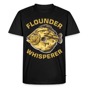 Dicton de pêcheur de plie - T-shirt Premium bio Homme - noir - Devant - Nico (187cm)