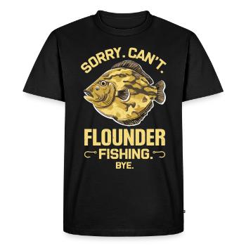 Dicton du pêcheur de plie - T-shirt Premium bio Homme - noir - Devant - Nico (187cm)
