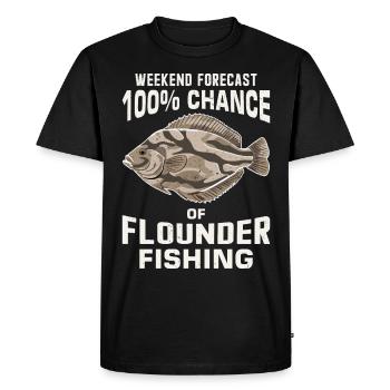 Dicton de pêcheur de plie - T-shirt Premium bio Homme - noir - Devant - Nico (187cm)