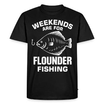 Dicton du pêcheur de plie - T-shirt Premium bio Homme - noir - Devant - Nico (187cm)